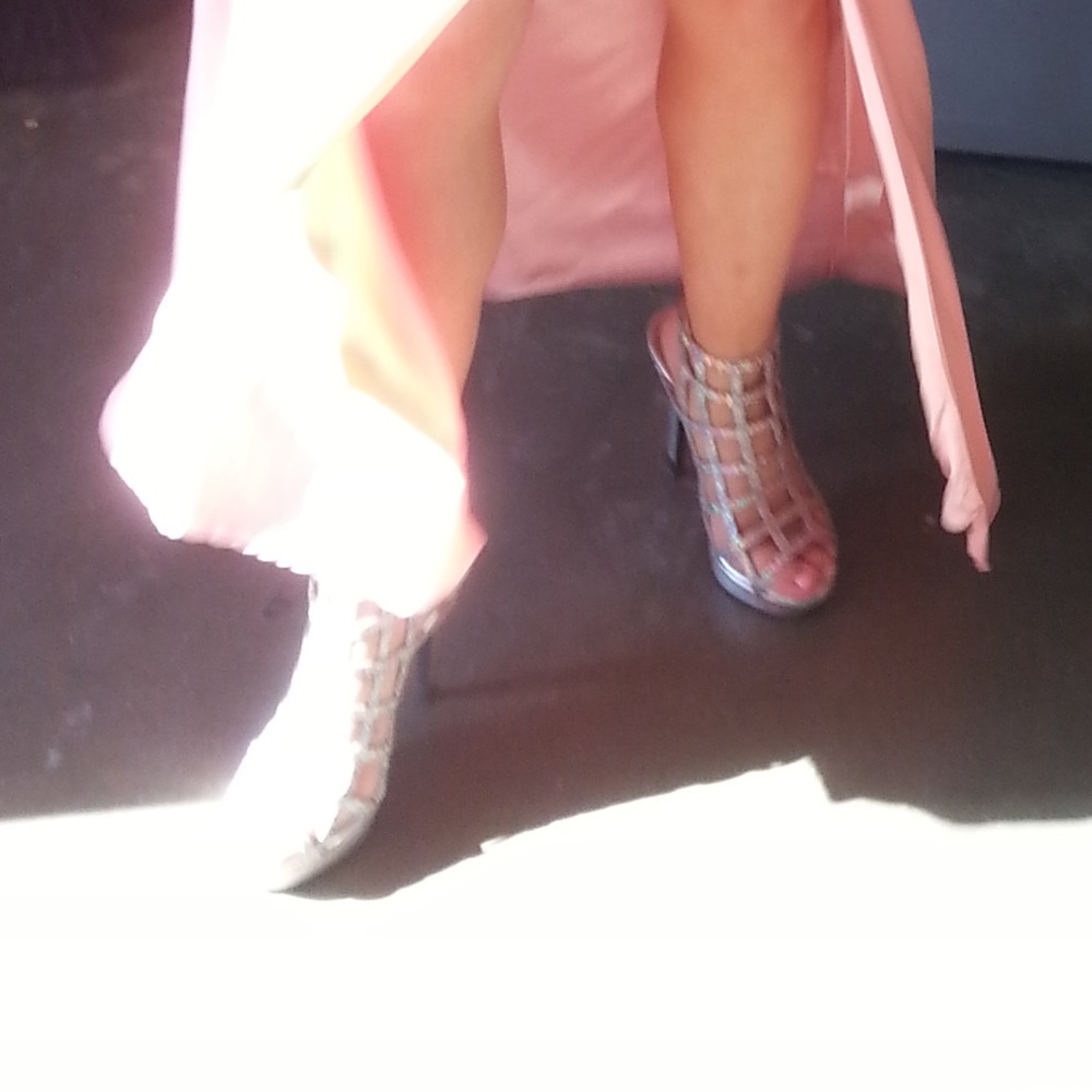 Touch Ups silver glitter formal heels - Picture 2 of 4